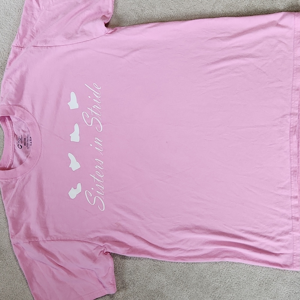 Breast Cancer Sister in Strides T-Shirt large